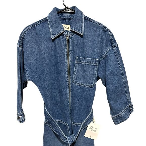 Revolve Free People Etica Zeta Zip Front Denim Jumpsuit - Picture 4 of 7